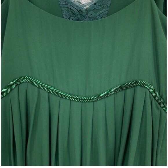3.1 Phillip Lim Slip Dress 8 Silk Emerald Green Beaded 20’s Holiday Regal Glam - Picture 4 of 15